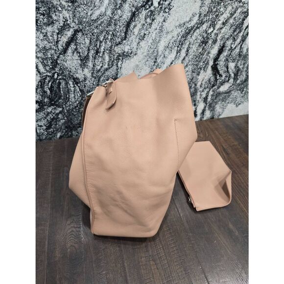 ALLSAINTS Captain Tote N/S Leather Nude Pink Large with Pouch - Picture 11 of 16